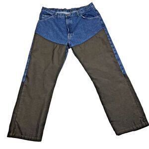 Wrangler Pro Gear Denim Blue Jeans 40 x 30 Chore Pants Durable Heavy Duty Work